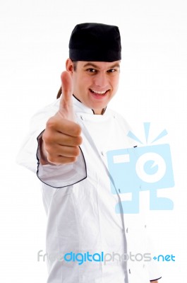 Chef Showing Thumbs Up Stock Photo