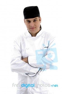 Chef With Arm Crossed Stock Photo