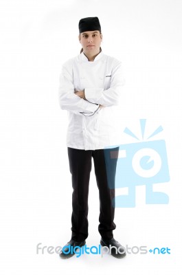 Chef With Arms Crossed Stock Photo