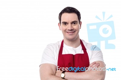 Chef With Folded Arms Stock Photo