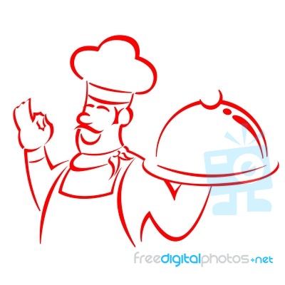 Chef With Food Stock Image