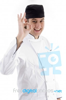 Chef With Gesture Stock Photo