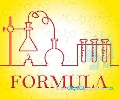 Chemical Formula Indicates Chemicals Experiments And Mixture Stock Image