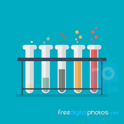 Chemical Laboratory Equipment Test Tubes Stock Image