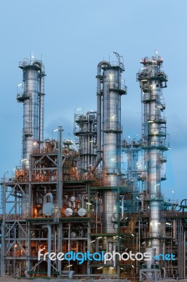 Chemical Plant Structure Stock Photo