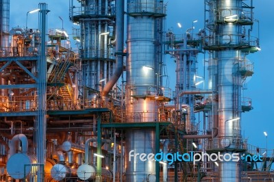 Chemical Plant Structure Stock Photo