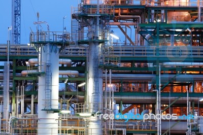 Chemical Plant Structure Stock Photo