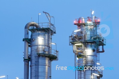 Chemical Structure In Twilight Time Stock Photo