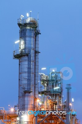 Chemical Structure In Twilight Time Stock Photo