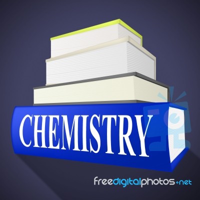 Chemistry Books Indicates Fiction Research And Formula Stock Image