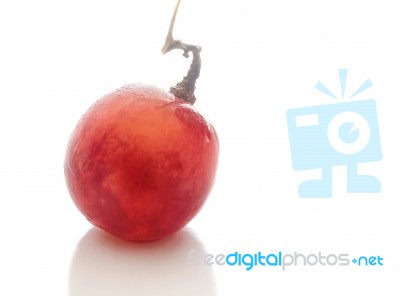 Cherry Of Red Grapes Isolated Stock Photo