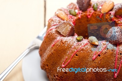 Chestnut Cake Bread Dessert Stock Photo