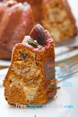 Chestnut Cake Bread Dessert Stock Photo