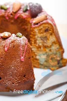 Chestnut Cake Bread Dessert Stock Photo