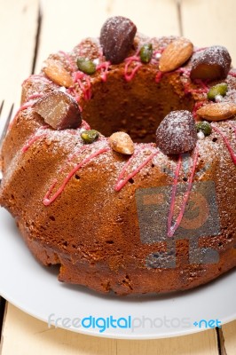 Chestnut Cake Bread Dessert Stock Photo