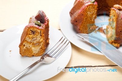 Chestnut Cake Bread Dessert Stock Photo