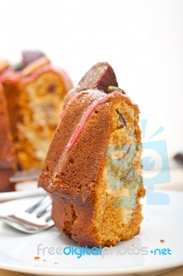 Chestnut Cake Bread Dessert Stock Photo