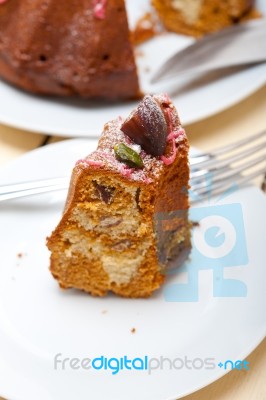 Chestnut Cake Bread Dessert Stock Photo