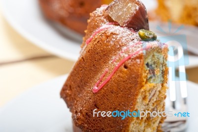 Chestnut Cake Bread Dessert Stock Photo