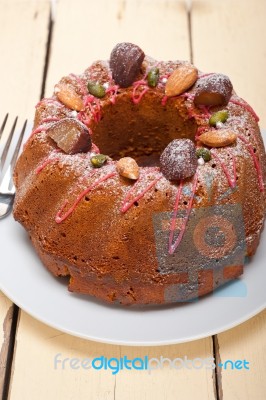 Chestnut Cake Bread Dessert Stock Photo