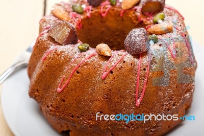 Chestnut Cake Bread Dessert Stock Photo