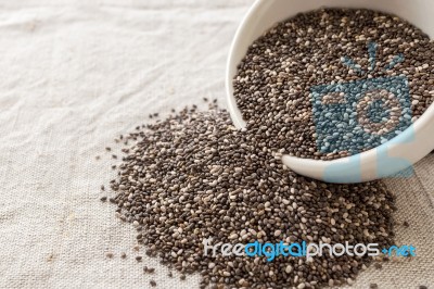 Chia Seed Background Stock Photo