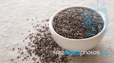 Chia Seeds Stock Photo