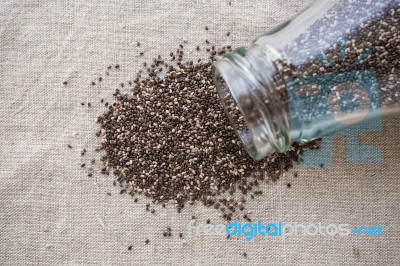 Chia Seeds Stock Photo