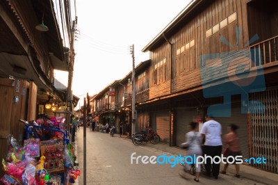 Chiang Khan's Walking Street Stock Photo