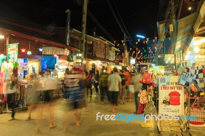 Chiang Khan's Walking Street Stock Photo