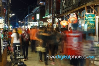 Chiang Khan's Walking Street Stock Photo