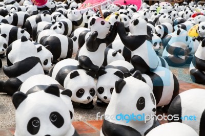 Chiang Mai, Thailand - March 19, 2016  : 1600 Pandas World Tour In Thailand By Wwf At Tha-pae Gate Stock Photo