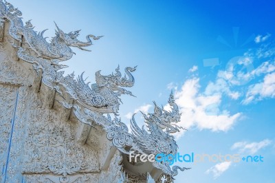 Chiang Rai, Thailand - Octuber 20 , 2016: Wat Rong Khun Temple (white Temple) In Chiang Rai, Thailand Stock Photo