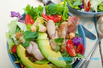 Chicken Avocado Salad Stock Photo