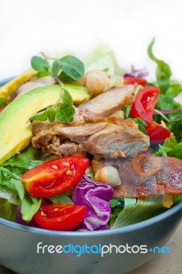 Chicken Avocado Salad Stock Photo