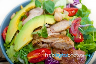 Chicken Avocado Salad Stock Photo