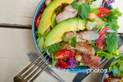 Chicken Avocado Salad Stock Photo