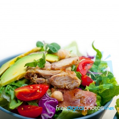 Chicken Avocado Salad Stock Photo