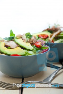 Chicken Avocado Salad Stock Photo