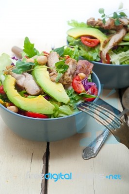 Chicken Avocado Salad Stock Photo