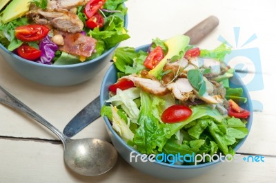 Chicken Avocado Salad Stock Photo