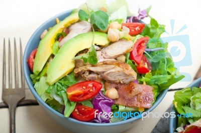 Chicken Avocado Salad Stock Photo