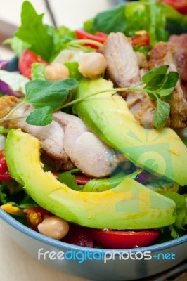 Chicken Avocado Salad Stock Photo