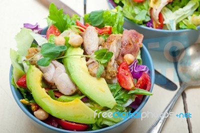 Chicken Avocado Salad Stock Photo