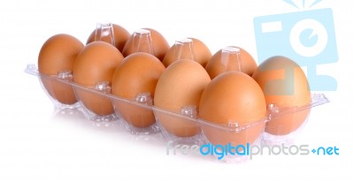 Chicken Egg Isolated On A White Background Stock Photo