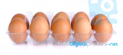 Chicken Egg Isolated On A White Background Stock Photo