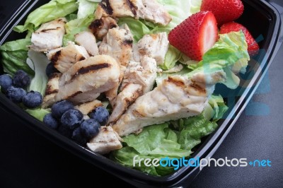 Chicken Fruit Salad Stock Photo