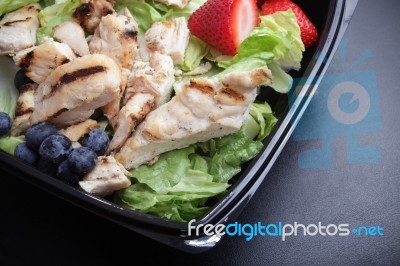 Chicken Fruit Salad Stock Photo