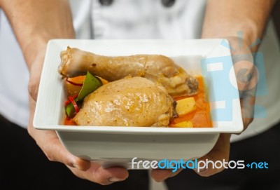 Chicken Mussaman Curry Stock Photo