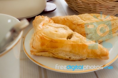 Chicken Puff Stock Photo